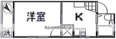 サンライズ三宅B棟(1K/2階)の間取り写真