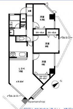 シャングリラⅡ(3LDK/4階)の間取り写真