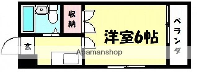 ロイヤル東雲(1K/4階)の間取り写真