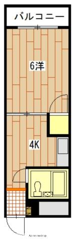 中広ハイム(1DK/5階)の間取り写真