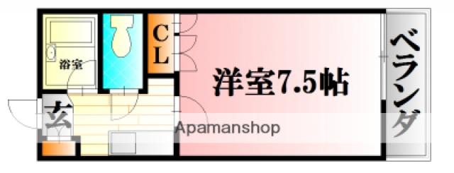 レジデンス山口(1K/2階)の間取り写真