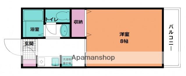 アサンテ光南B棟(1K/2階)の間取り写真