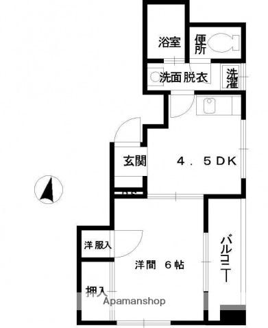 リヴラン(1DK/2階)の間取り写真