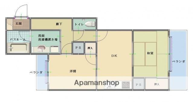 Yビル(2DK/3階)の間取り写真