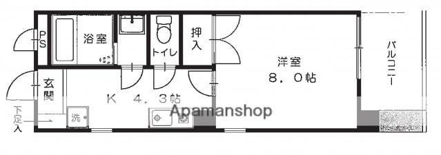YビルⅢ(1K/5階)の間取り写真