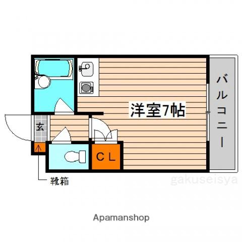 アネックス(ワンルーム/1階)の間取り写真
