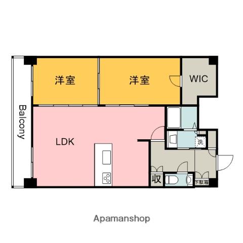 グランアークテラス(2LDK/8階)の間取り写真