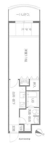 ソシアル琥珀(1K/8階)の間取り写真