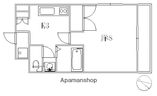 光町大丈ビル(1K/5階)の間取り写真