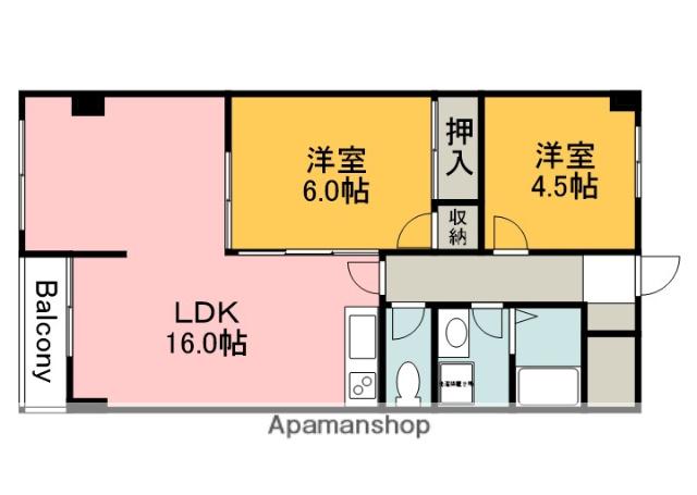 ウイング88(2LDK/2階)の間取り写真