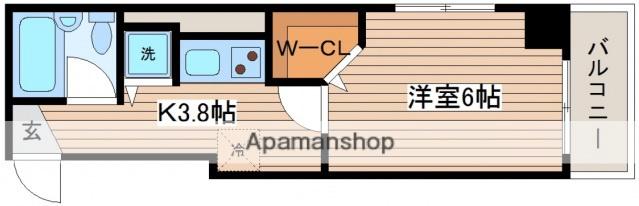 アミティ白島(1K/5階)の間取り写真