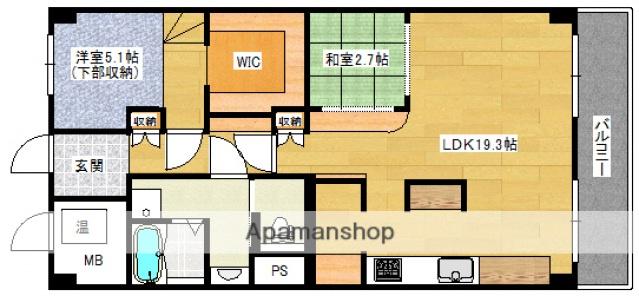 プレジデント山陽(1LDK/9階)の間取り写真