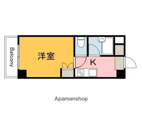 エスポワールムラタ(1K/6階)の間取り写真