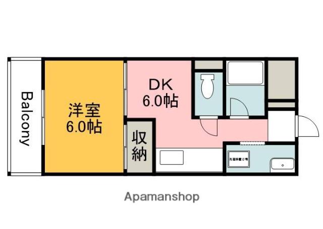スタープラザ舟入(1DK/5階)の間取り写真
