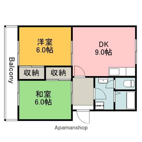 カルチェ森下(2DK/2階)の間取り写真