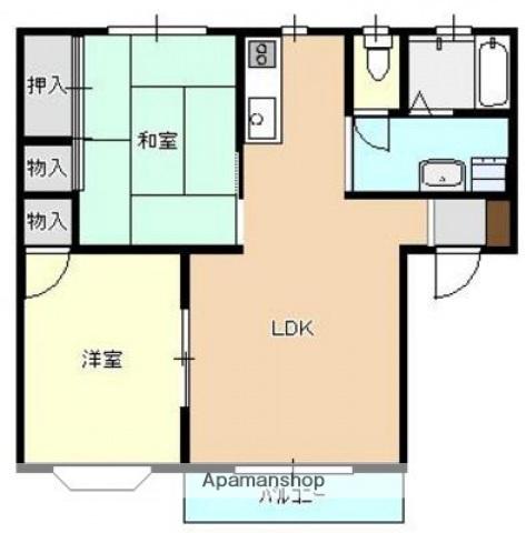 メゾンR(2LDK/2階)の間取り写真