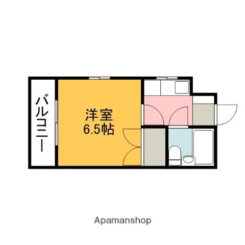 KENSEI9 旧第5山肩ビル(1K/3階)の間取り写真