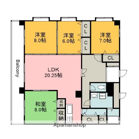 キャッスル西村(4LDK/2階)の間取り写真