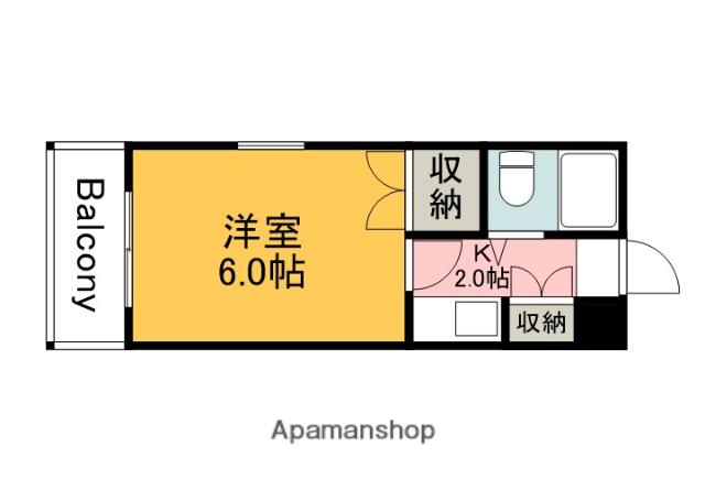 CALM西川口町(1K/2階)の間取り写真