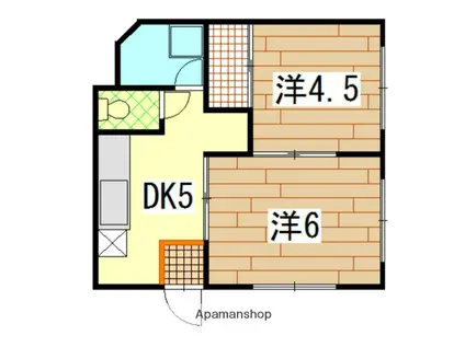福島ビル(2DK/2階)の間取り写真