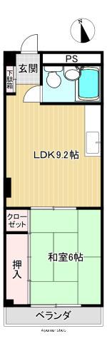 泰久マンション(1LDK/3階)の間取り写真