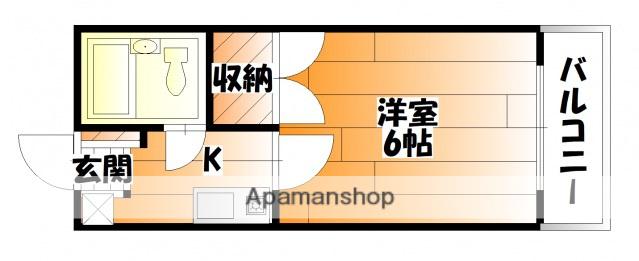 チェリス帆立(1K/2階)の間取り写真