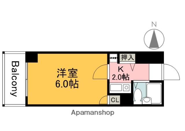 第一祇園Sビル(1K/4階)の間取り写真