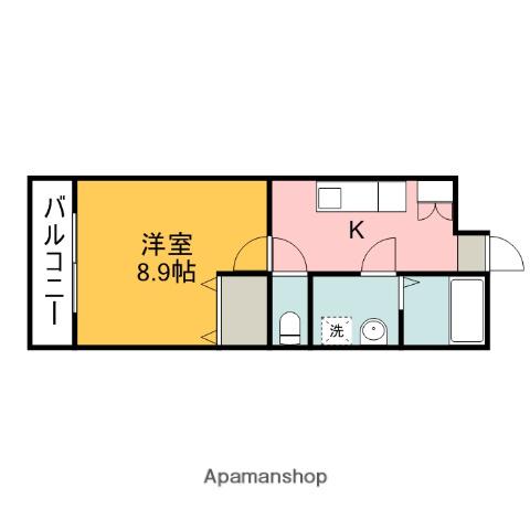 デルタ幟町(1K/11階)の間取り写真