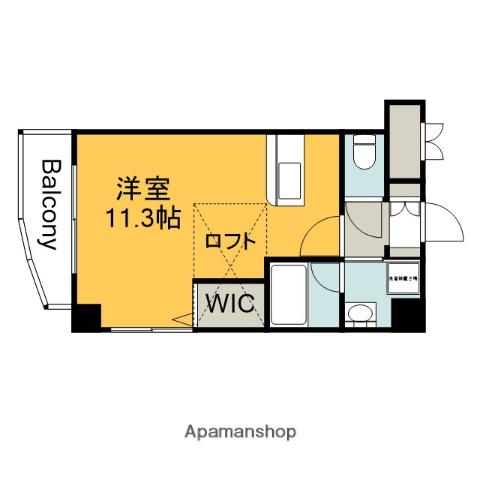 グランドポレストーネ竹屋(ワンルーム/11階)の間取り写真