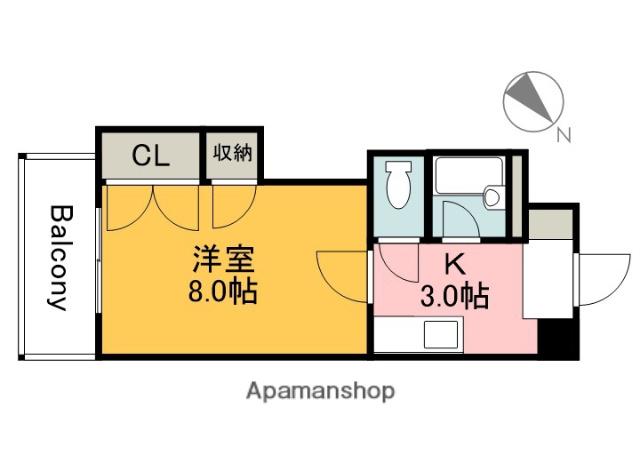 ROSE米田(1K/3階)の間取り写真