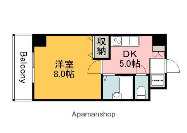 プーテゥジュール4番館(1K/3階)の間取り写真