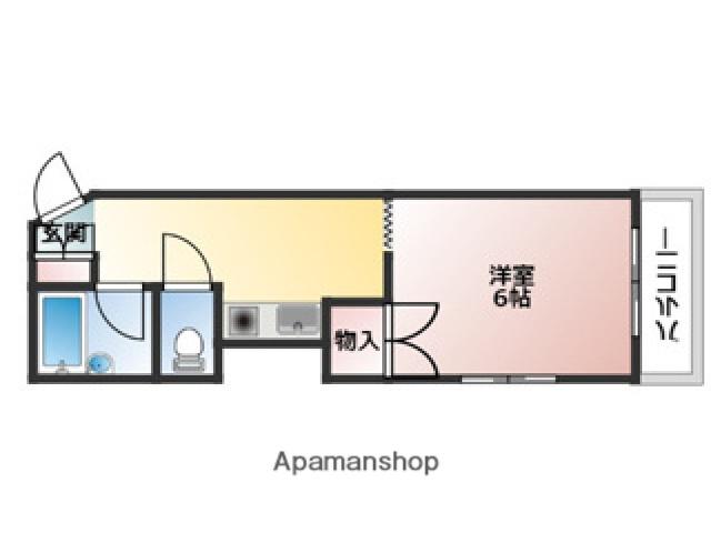 エステイト草津(1K/3階)の間取り写真