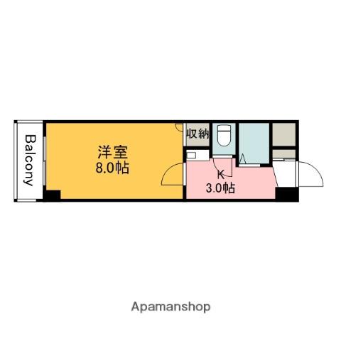 リバーシティオガワ(1K/4階)の間取り写真