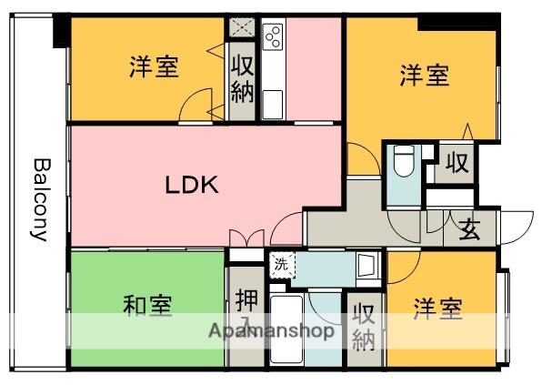 ナタリーマリナタウンウエストデッキ(4LDK/9階)の間取り写真
