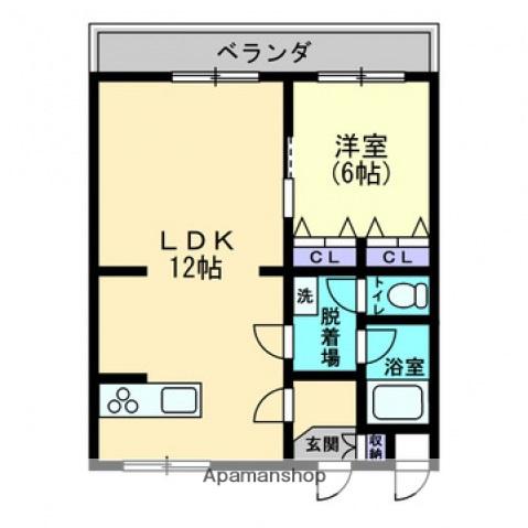 ヨシミマンション(1LDK/3階)の間取り写真
