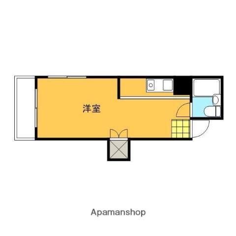 松田ビル(ワンルーム/3階)の間取り写真