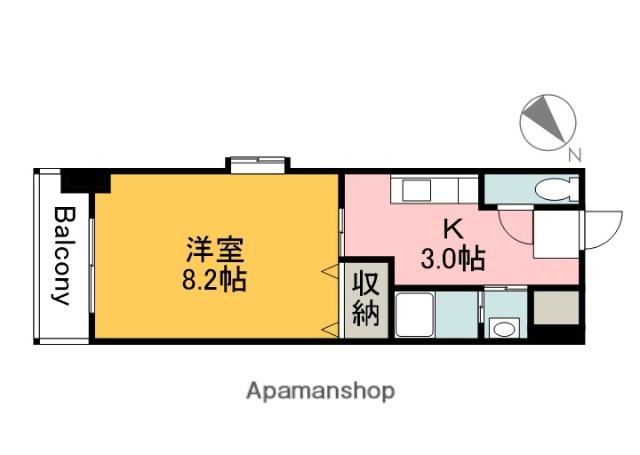 アイティーヴィラ(1K/2階)の間取り写真