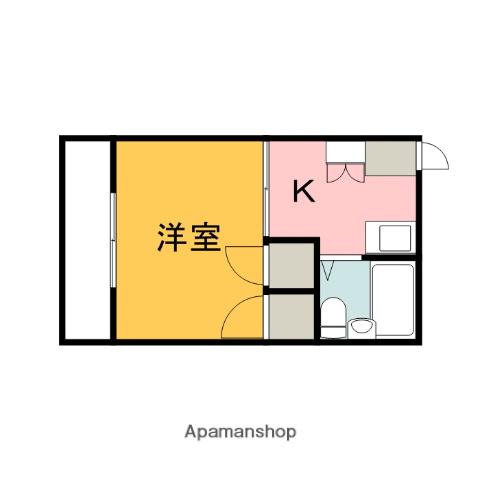 大須ハイツ(1K/2階)の間取り写真