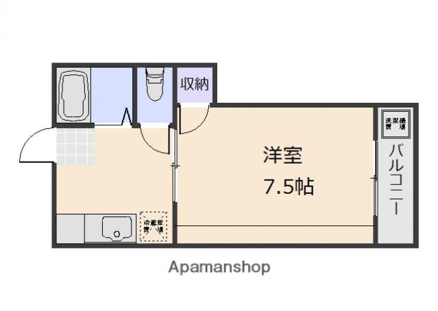 吉島ポンドハイツ(1K/2階)の間取り写真