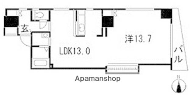 159ビル(ワンルーム/1階)の間取り写真