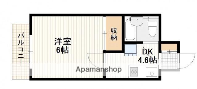 A1ビル(1DK/2階)の間取り写真