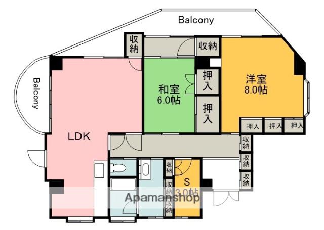 エースビル(2SLDK/3階)の間取り写真