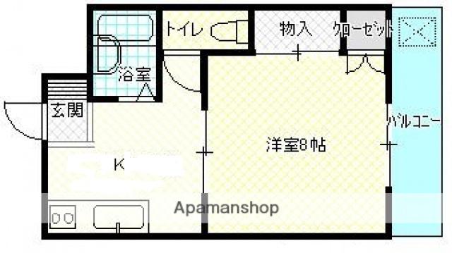 サンファミール緑井(1K/3階)の間取り写真