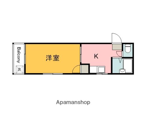 サンシャイン中央マンションⅡ(1K/2階)の間取り写真