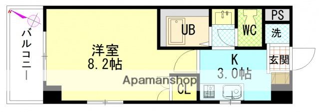 サンコート矢藤(1K/2階)の間取り写真