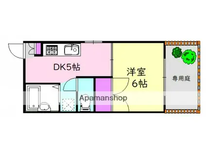 フレグランス藤井(1DK/1階)の間取り写真
