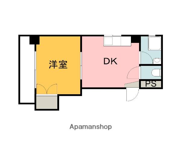 第2下野ビル(1DK/5階)の間取り写真