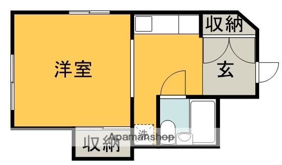 コーポ藤土(ワンルーム/2階)の間取り写真