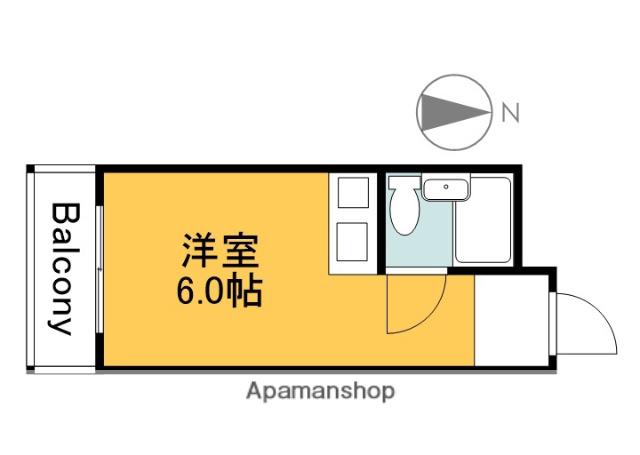 清水ビル(ワンルーム/4階)の間取り写真