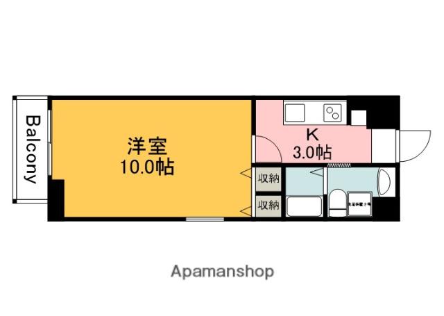 ウイング金屋町ステーションサイド(1K/3階)の間取り写真